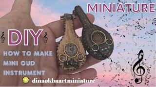 how to make miniature oud Arabic instrument from recycle materials