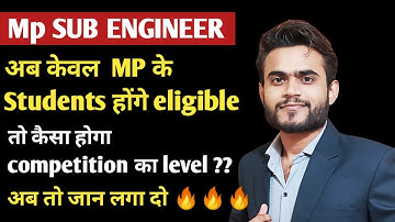 Mp Sub Engineer Competition level | Mp Sub Engineer notification 2022 | Mp Sub Engineer Crash Course