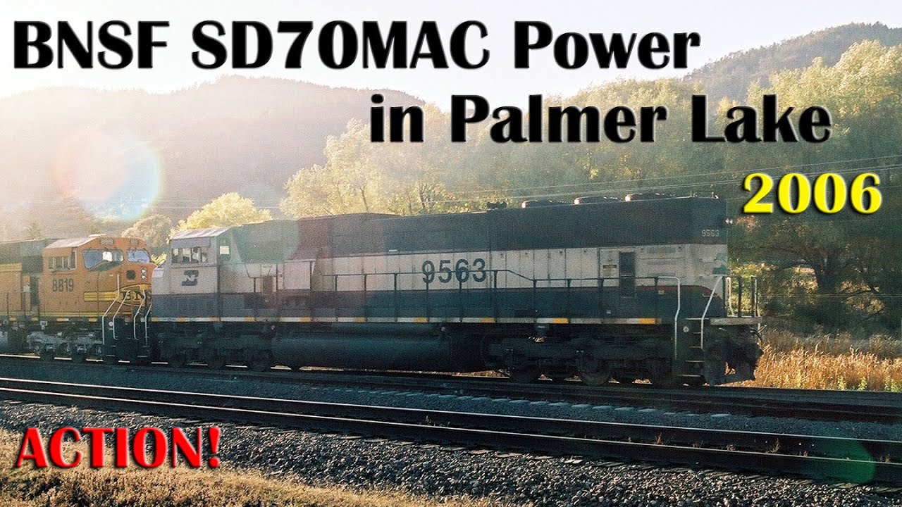 BNSF SD70MAC & AC4400CW Power in Palmer Lake, CO March 27, 2006