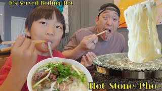 HOT STONE PHO- It's served in a Stone Pot! by The CrunchBros 21,952 views 3 months ago 8 minutes, 39 seconds