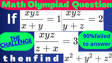 Can You Solve this System of Equations?|Math Olympiad Questions