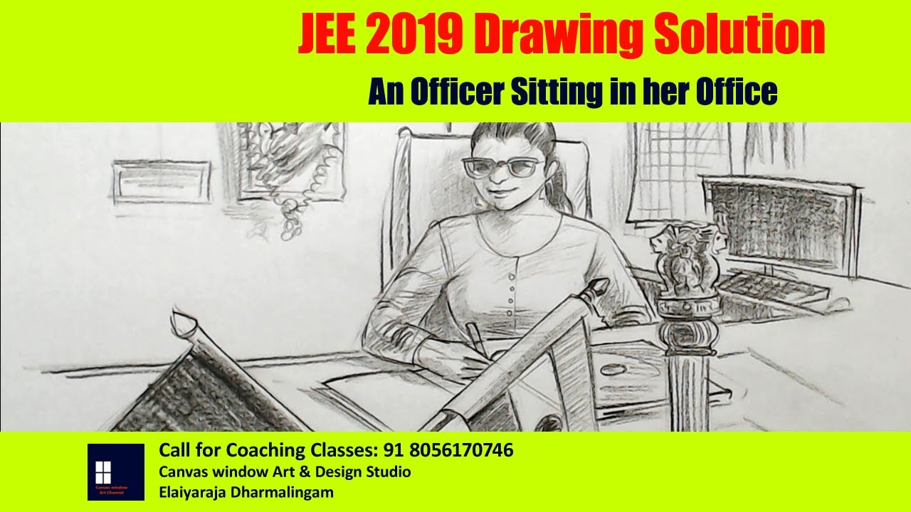 JEE2019 Drawing Solution-Officer Sitting in Her Office | India's First Visually Challenged Woman IAS