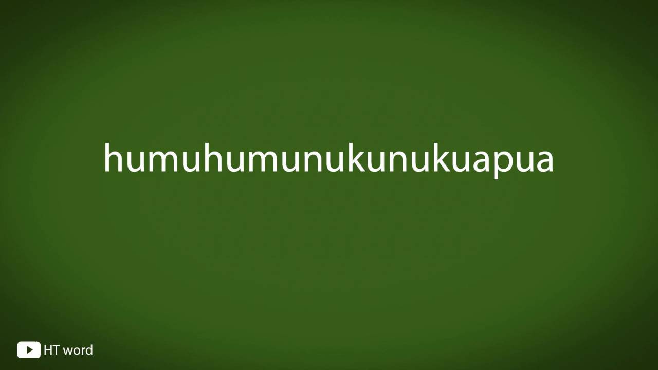 How to pronounce humuhumunukunukuapua YouTube