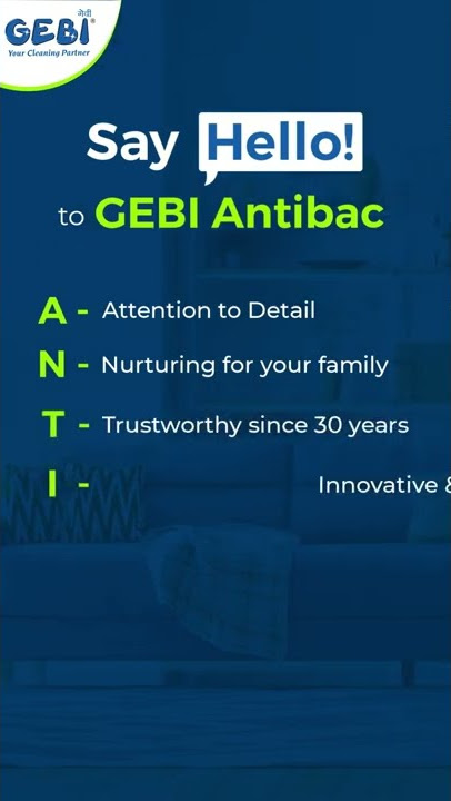 Introducing GEBI Anti Bacterial Product Range
