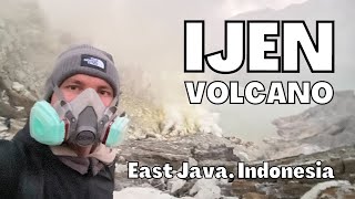 Hike inside IJEN VOLCANO: sulfur blue light and nature of East Java, Indonesia