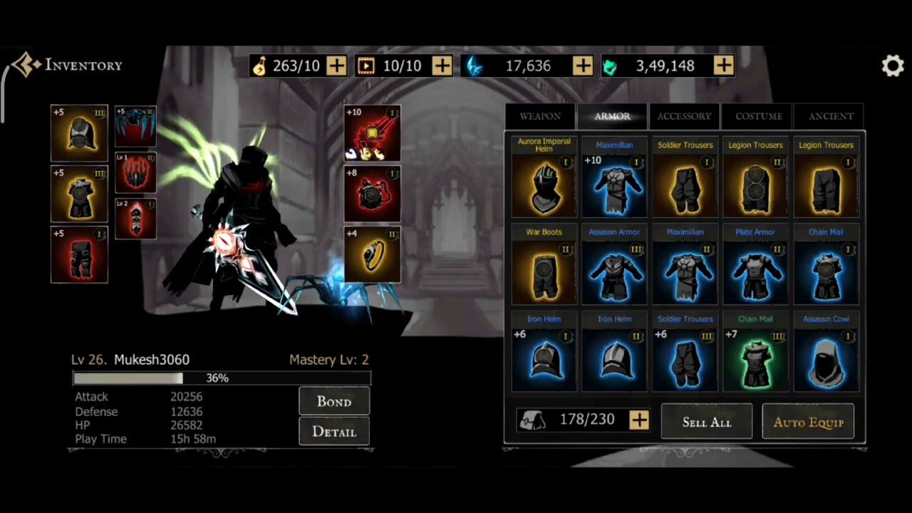 Upgrading armour and mastery | shadow of death 