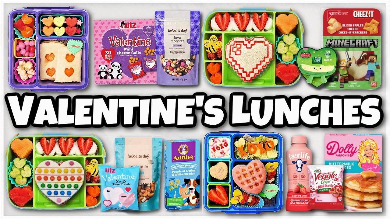 Eating ONLY Heart-Shaped Valentine's Day Food for Lunch ❤️ Bunches of Lunches!