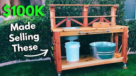 How To Build Your Own  Beautiful Potting Bench (FREE Plans!)