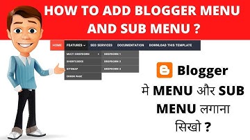 how to create drop down menu in blogger | how to add horizontal menu bar in blogger | create  menu 🔥