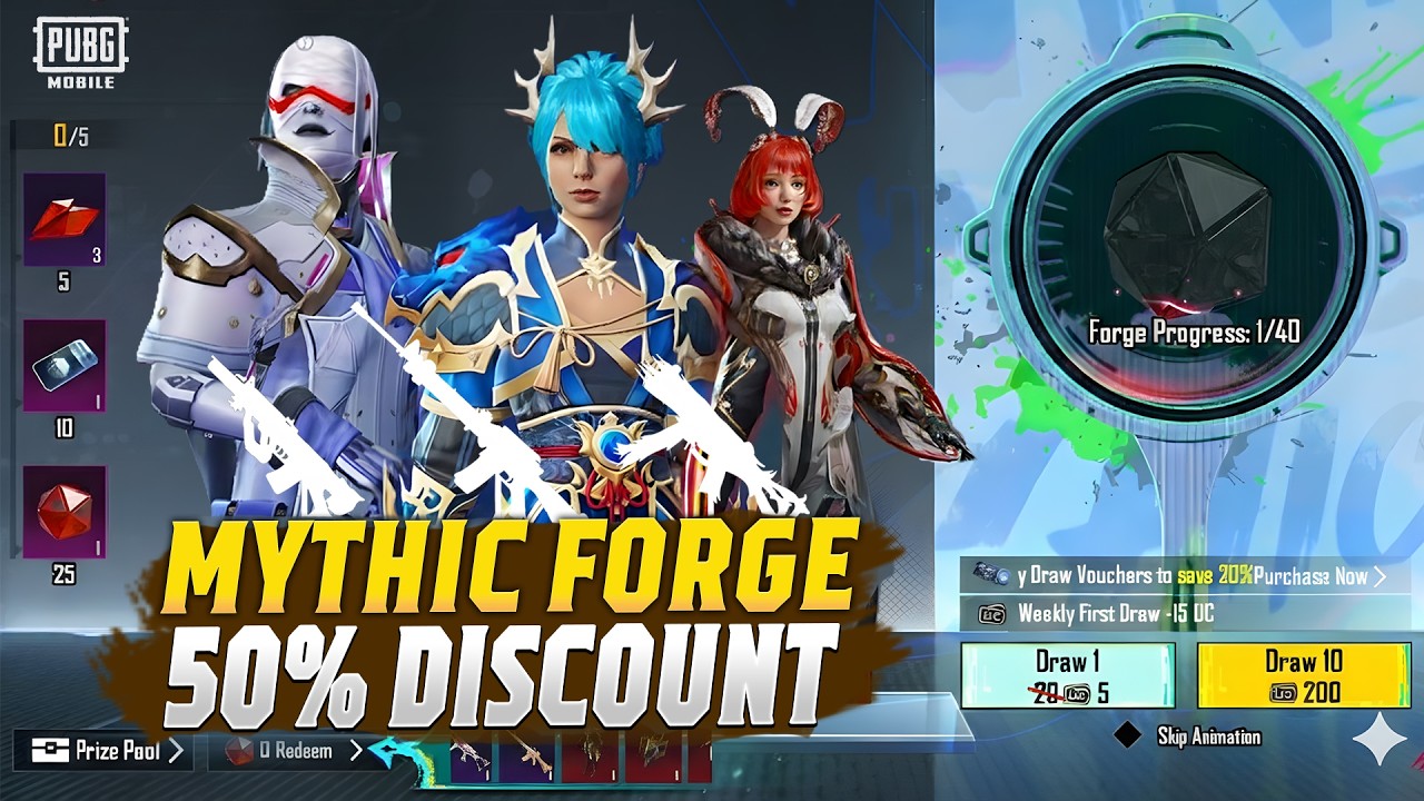 Скидка 50% на Mythic Forge снова в продаже! 😱 8-я годовщина PUBG Mobile!