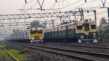 Four EMU trains + Kalka Mail back to back to crossing at Barddhaman Chord line and main line