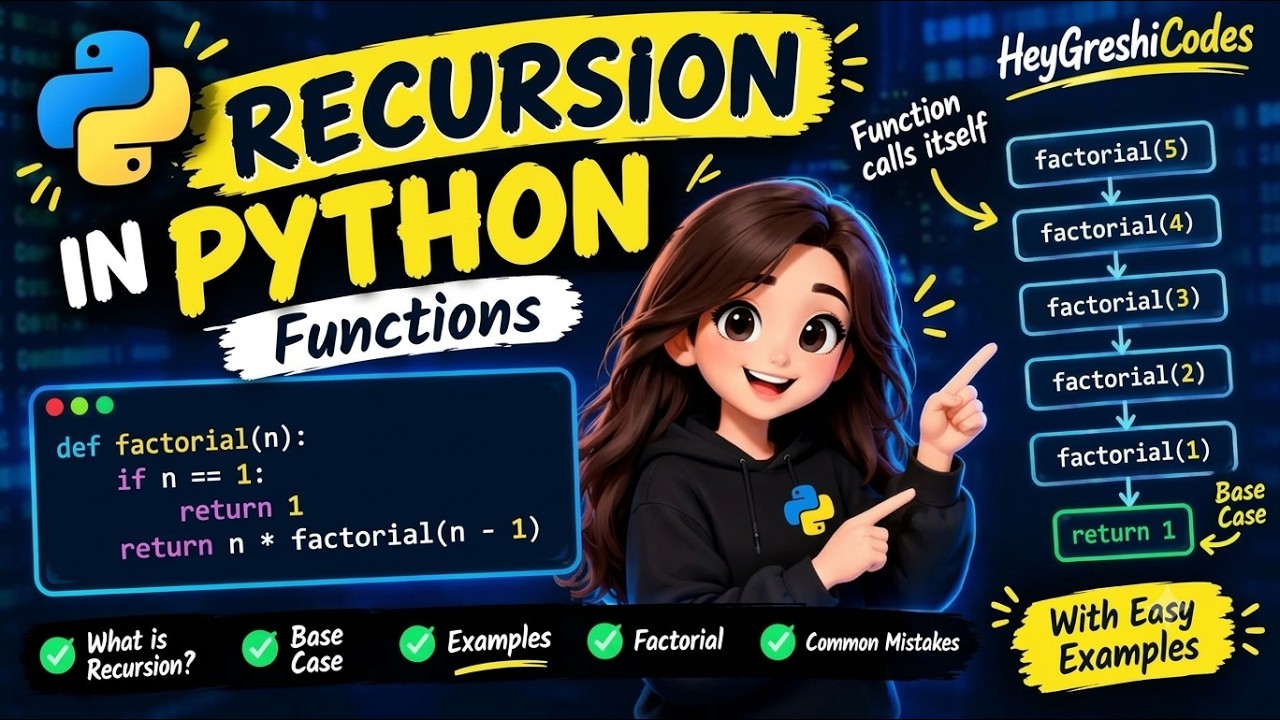 Python Recursion for Beginners | Function Calling Itself Explained ...