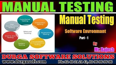 Manual Testing | Software Envronmant Part - 1 by Rajesh
