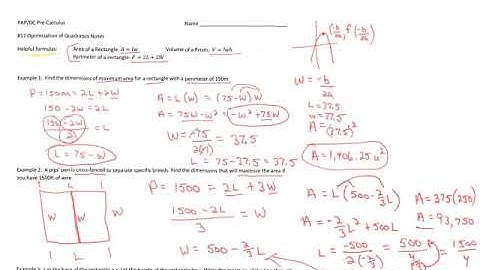 Optimizing Quadratic Functions