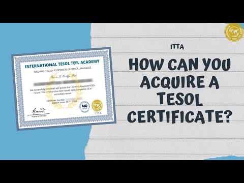 Vídeo: Quanto tempo leva para obter um certificado ESL?