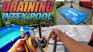 IT TOOK ME 2 DAYS TO DRAIN OUR INTEX POOL - VLOG# 096