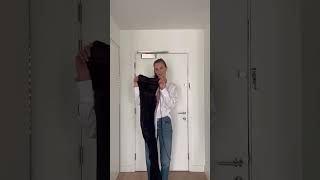 Famous Try on of Michael Costello black mesh gown Wealth