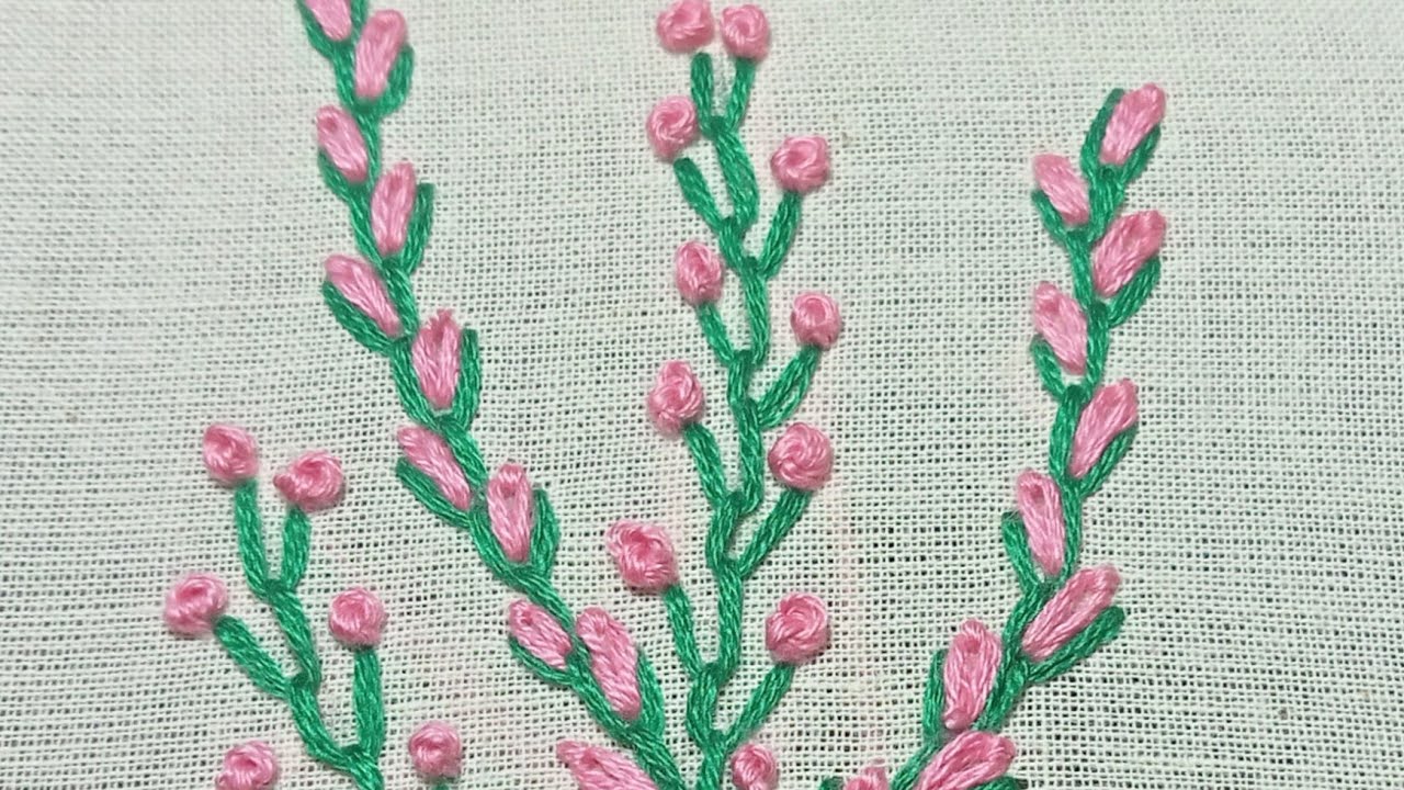 Easy feather stitch embroidery design for beginnershand Embroidery