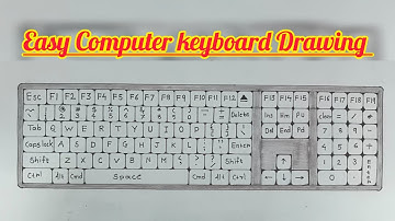 Easy Computer Keyboard drawing | How to draw Computer Keyboard drawing