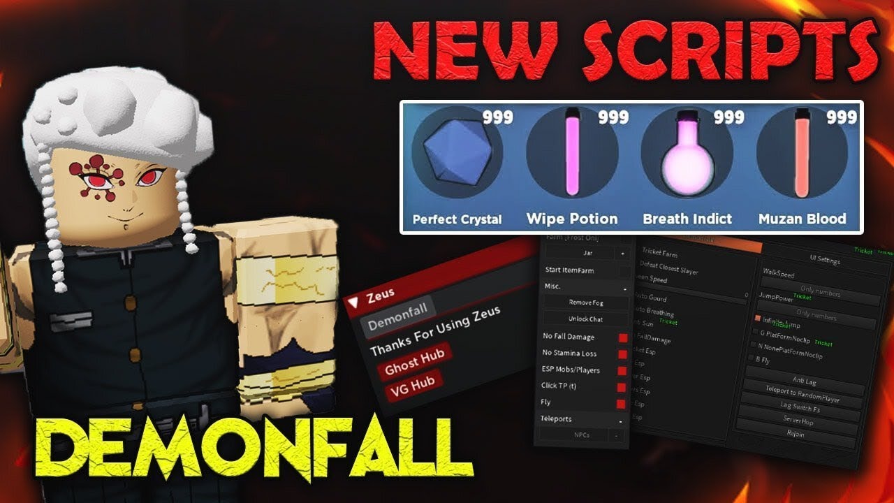 NEW Roblox Demon Fall Script Hack GUI AutoFarm, AutoGourd, Trinket