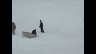 redneck couch sled!!!!