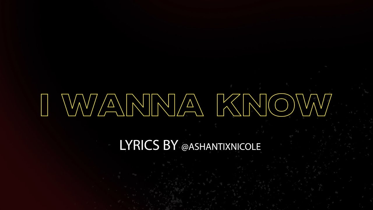 HeemTheGreatest - I Wanna Know (Lyric Video)