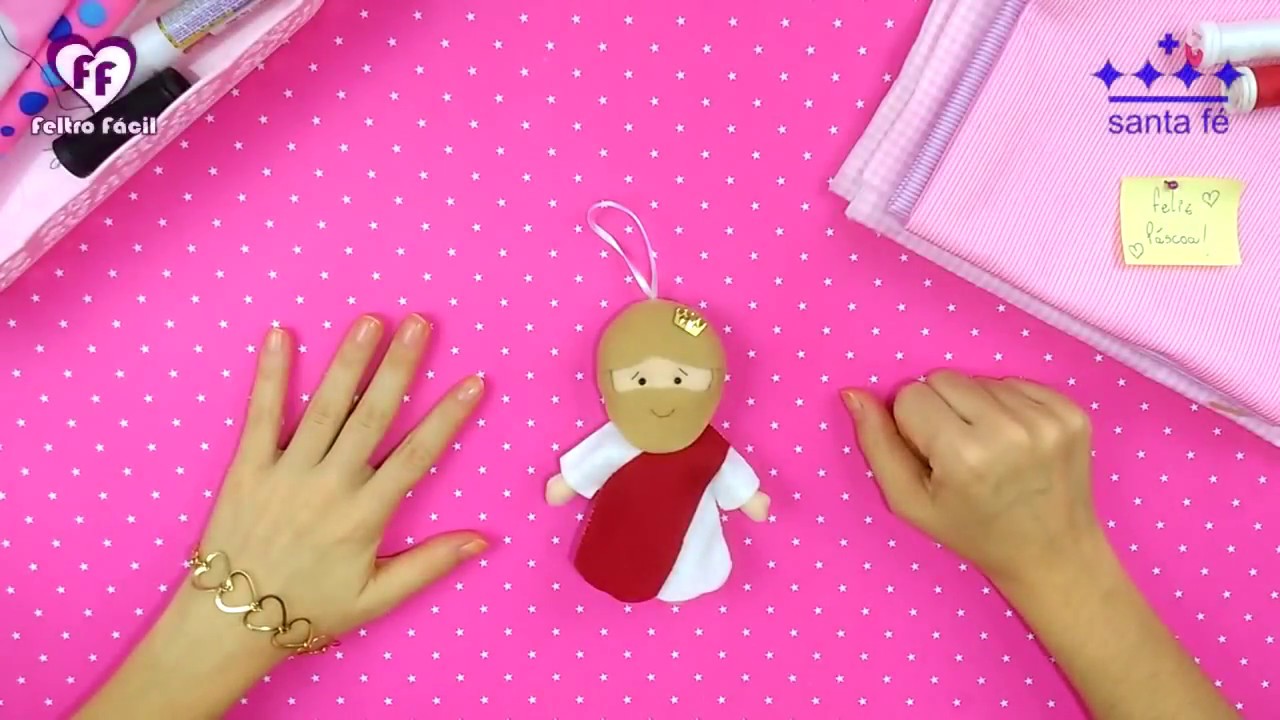 Passo a Passo Jesus em Feltro