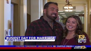 Love is in the air in Pueblo as couples head to the courthouse to tie the knot on Valentine's ...