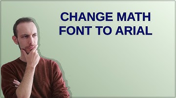 Change math font to Arial