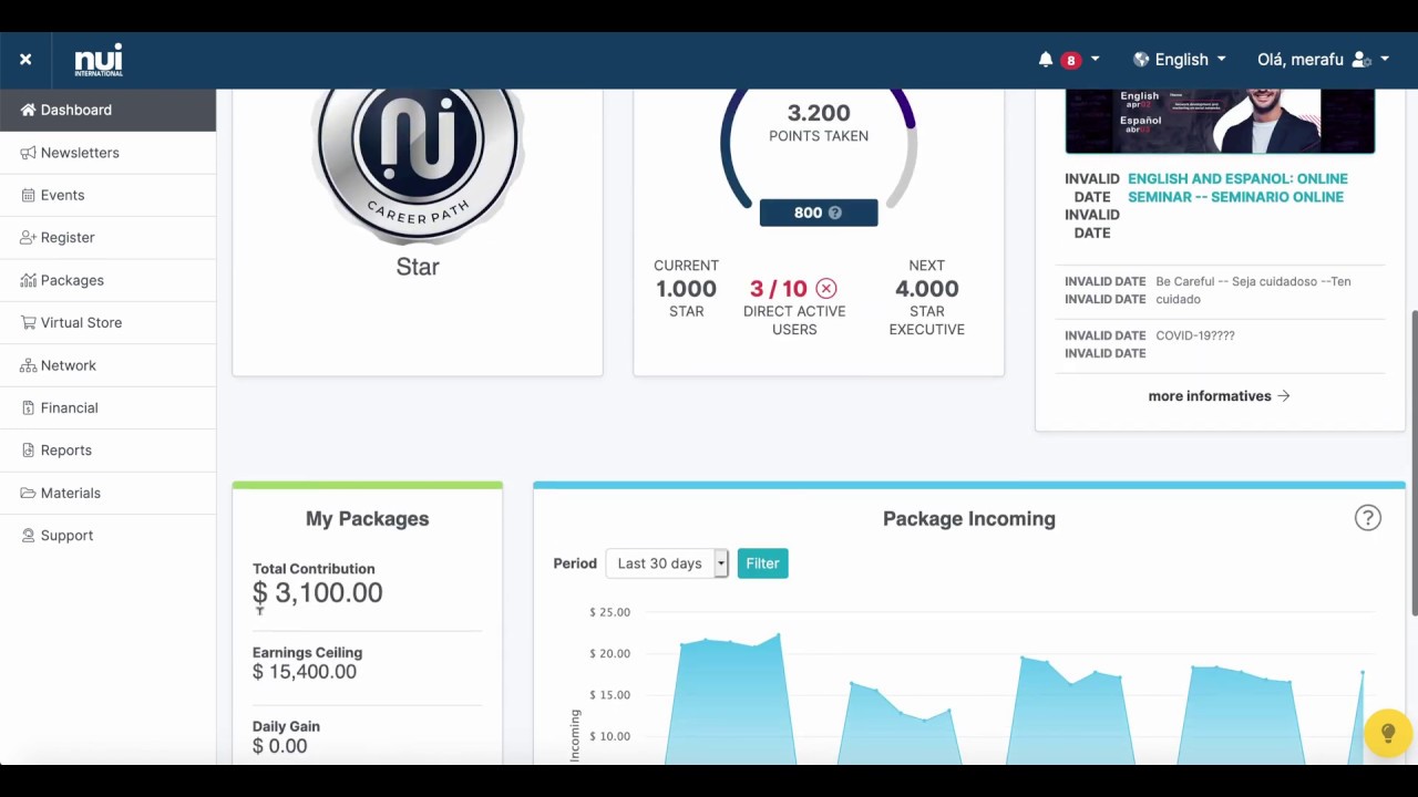 Nui International Back Office Tour - Easy Crypto Investment with Great ...