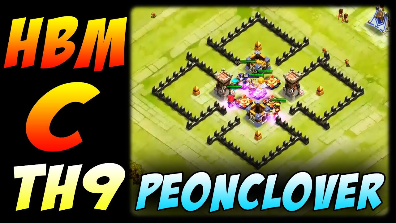 Castle Clash: Here Be Monsters C - Town Hall 9 - PeonClover Base - YouTube
