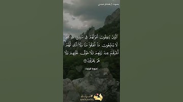 الآيتين ٢٦٢ و ٢٦٣ من سورة البقرة بصوت هشام مجدي