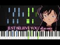 JUST  BELIEVE YOU/all at once - Detective Conan OP 52【Piano Tutorial】Synthesia