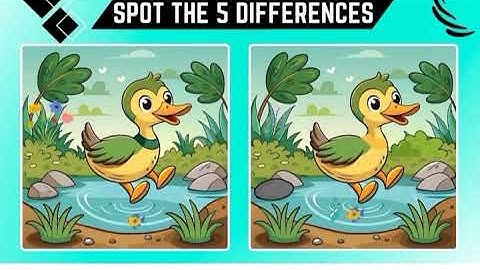 Spot The Difference|Spot 5 Difference in a Picture|Find Hidden Objects|Visual Puzzle|Illusion videos