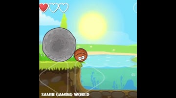 Red Ball 4 Big stone push Basketball in water