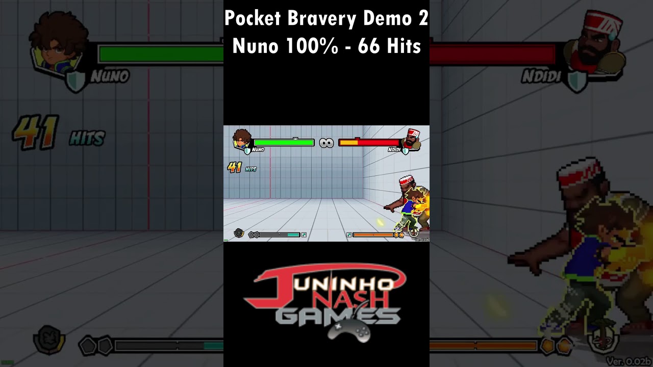 Pocket Bravery Demo 2 - Nuno 100% Combo 66 hits! 