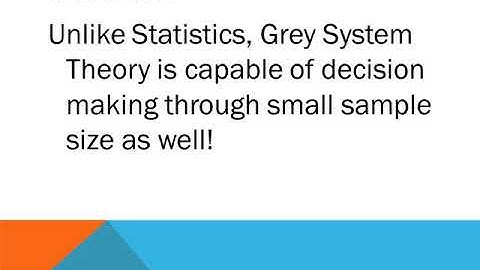 What is Grey System Theory? (Part-I)