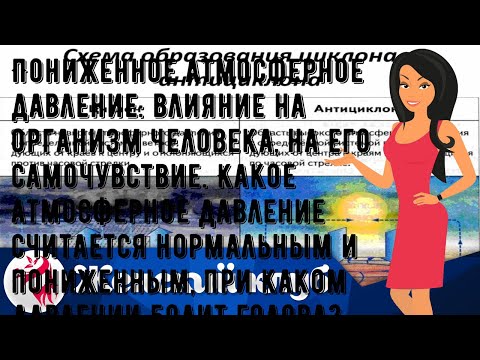 Пониженное атмосферное давление: влияние на организм человека, на его самочувствие. Какое атмосфер.