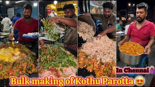 Indias Biggest Making Of Most Unique Kothu Parotta In Chennai Crazy Making Process Full Recipe