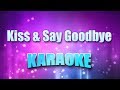 Manhattans  kiss  say goodbye karaoke  lyrics
