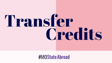 Transfer Credit Pre-Approval Tutorial