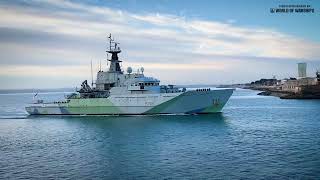 HMS Severn and HMS Mersey return to Portsmouth following involvement in distressing migrant rescue