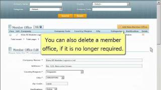 Member Office Setup - Eirta Logistics Web System Video Tutorial