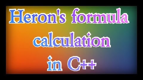 Write a program in C++ to find the area of any triangle using Heron