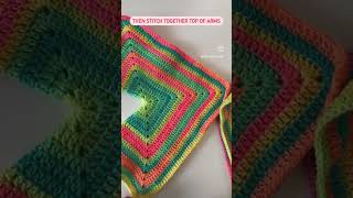 Easy Crochet Red Heart Retro Stripe Hexagon Cardigan!