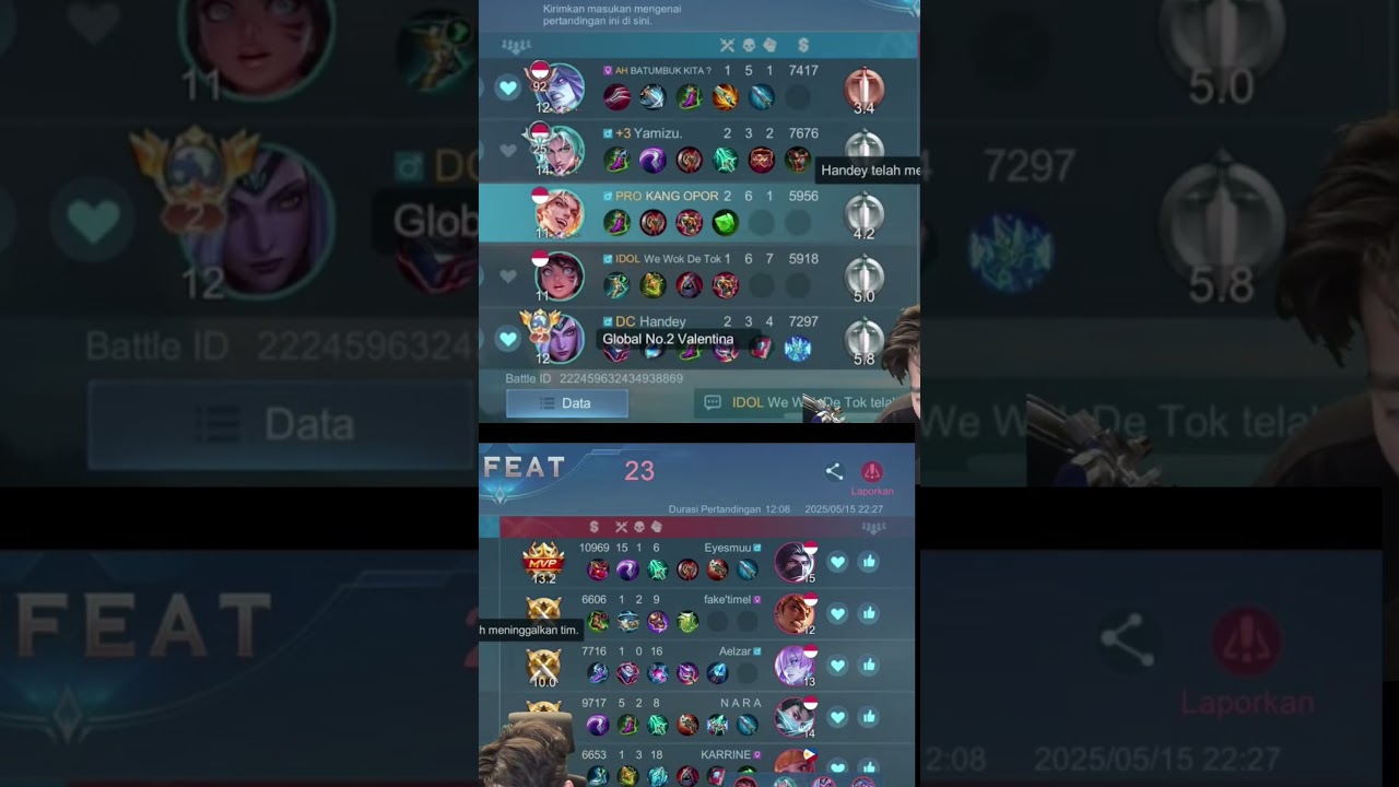 bahkan top global ga sanggup gendong ni orang parah 