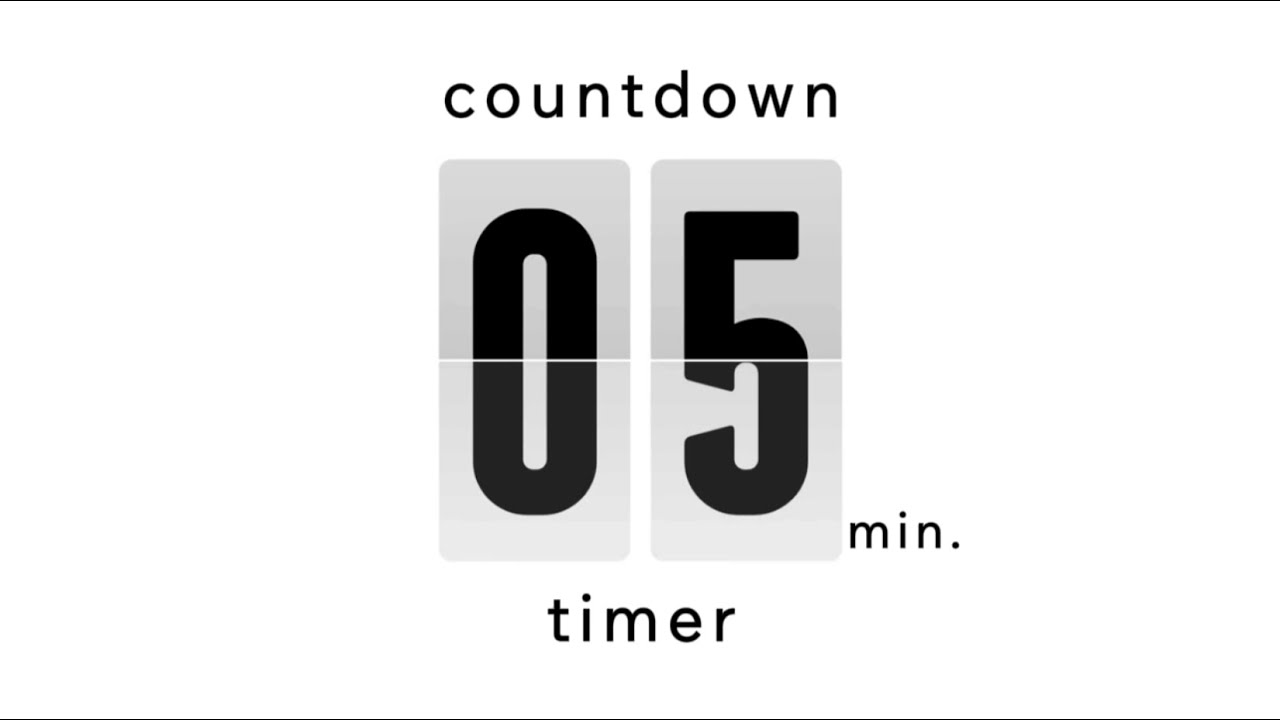 5 min countdown timer / flip timer • no music • only bell / deep focus ...