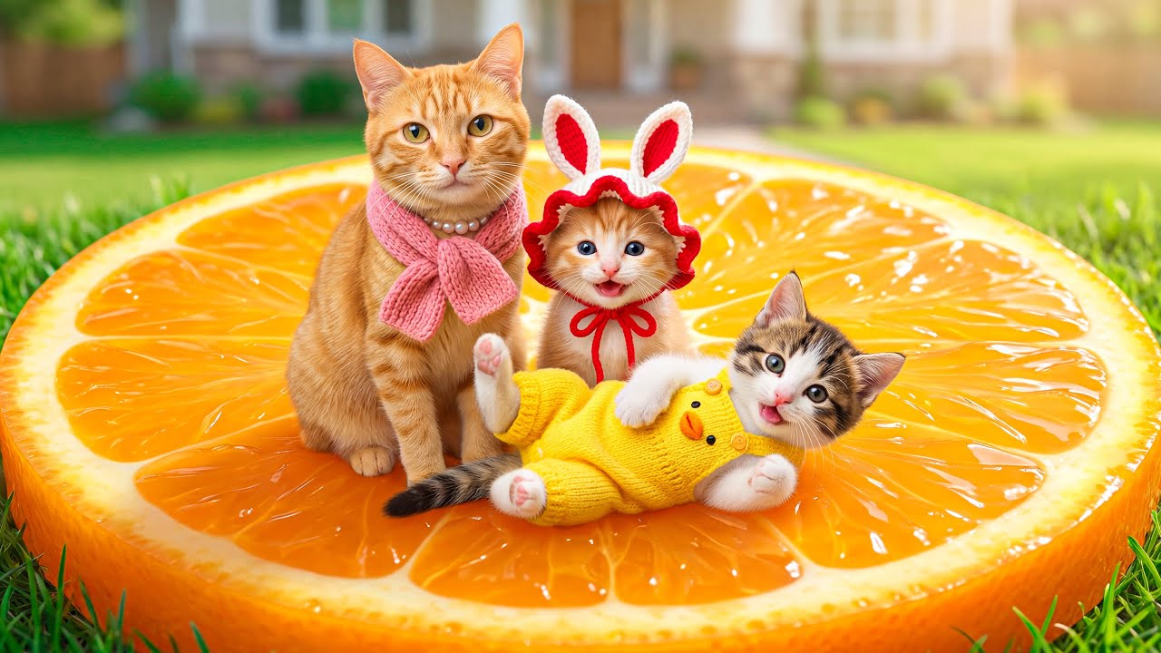 The Cat Family Made a Giant Jelly… Then THIS Happened!  Melunnira