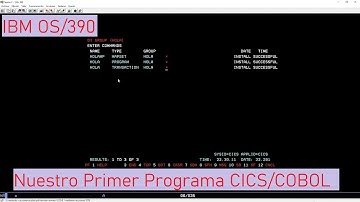 IBM OS/390: Nuestro Primer Programa CICS/COBOL