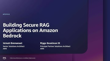 AWS re:Inforce 2025 - Building secure RAG applications on Amazon Bedrock (APS322)